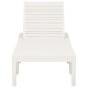 vidaXL Zahradní lehátko plast bílé