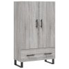 vidaXL Skříň highboard šedá sonoma 69,5 x 31 x 115 cm kompozitní dřevo