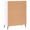 vidaXL Příborník bílý s vysokým leskem 69,5x34x90 cm kompozitní dřevo