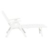 vidaXL Skládací zahradní lehátko plast bílé