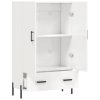 vidaXL Skříň highboard lesklá bílá 69,5 x 31 x 115 cm kompozitní dřevo