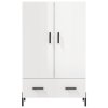 vidaXL Skříň highboard lesklá bílá 69,5 x 31 x 115 cm kompozitní dřevo
