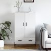 vidaXL Skříň highboard lesklá bílá 69,5 x 31 x 115 cm kompozitní dřevo
