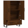 vidaXL Skříň highboard hnědý dub 69,5 x 31 x 115 cm kompozitní dřevo