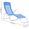 vidaXL Skládací zahradní lehátka 2 ks textilen modrá