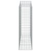 vidaXL Klenutý gabionový koš 200 x 50 x 160/180 cm pozinkované železo
