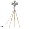 vidaXL Stojací lampa na stativu masivní mangovníkové dřevo 140 cm