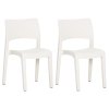 vidaXL Zahradní židle 2 ks bílé polypropylen