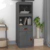 vidaXL Skříň highboard šedá 34x40x108,5 cm masivní borové dřevo
