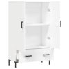 vidaXL Skříň highboard bílá 69,5 x 31 x 115 cm kompozitní dřevo