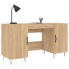 vidaXL Psací stůl dub sonoma 140 x 50 x 75 cm kompozitní dřevo