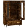 vidaXL Skříň highboard kouřový dub 69,5 x 31 x 115 cm kompozitní dřevo