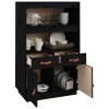 vidaXL Skříň highboard černá 67 x 40 x 108,5 cm masivní borové dřevo