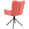vidaXL Otočné jídelní židle 2 ks růžové samet