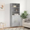 vidaXL Skříň highboard betonově šedá 69,5x34x180 cm kompozitní dřevo