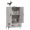 vidaXL Skříň highboard šedá sonoma 69,5 x 31 x 115 cm kompozitní dřevo