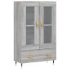 vidaXL Skříň highboard šedá sonoma 69,5 x 31 x 115 cm kompozitní dřevo