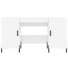 vidaXL Psací stůl bílý 140 x 50 x 75 cm kompozitní dřevo