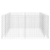 vidaXL Gabionový vyvýšený záhon ocel 180 x 90 x 100 cm stříbrný