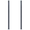 vidaXL Plotové sloupky tmavě šedé 2 ks 185 cm hliník