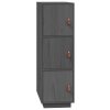 vidaXL Skříň highboard šedá 34x40x108,5 cm masivní borové dřevo