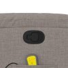 vidaXL Masážní polohovací křeslo taupe textil