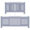 vidaXL Kryt na radiátor MDF šedý 205 cm