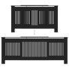 vidaXL Kryt na radiátor MDF černý 205 cm