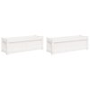 VidaXL Zahradní truhlíky 2 ks bílé masivní borové dřevo