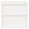 vidaXL Zahradní truhlík bílý 70 x 70 x 70 cm masivní borové dřevo