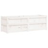 vidaXL Zahradní truhlík bílý 150 x 50 x 50 cm masivní borovice