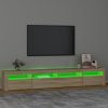 vidaXL TV skříňka s LED osvětlením dub sonoma 240x35x40 cm
