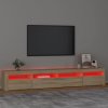 vidaXL TV skříňka s LED osvětlením dub sonoma 240x35x40 cm
