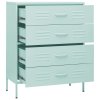 vidaXL Komoda se zásuvkami mátová 80 x 35 x 101,5 cm ocel