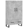 vidaXL Skříň highboard betonově šedá 69,5x31x115 cm kompozitní dřevo
