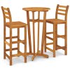 vidaXL 3dílný zahradní barový set masivní akáciové dřevo