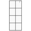 vidaXL Zástěna do průchozí sprchy čiré ESG sklo 80 x 195 cm černá