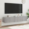 vidaXL Nástěnné TV skříňky s LED 2 ks šedé sonoma 80 x 35 x 31 cm