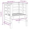 vidaXL Zahradní židle 2 ks bílé 61,5 x 53 x 71 cm masivní borové dřevo