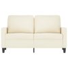 vidaXL 2místná pohovka krémová 120 cm samet