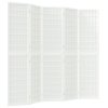 vidaXL Skládací 5dílný paraván v japonském stylu 200 x 170 cm bílý