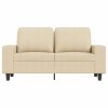 vidaXL 2místná pohovka krémová 120 cm textil