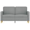 vidaXL 2místná pohovka světle šedá 120 cm textil