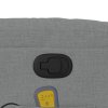 vidaXL Zvedací masážní polohovací křeslo světle šedé textil