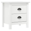 vidaXL Noční stolky Hill 2 ks bílé 46x35x49,5 cm masivní borové dřevo
