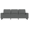 vidaXL 3místná pohovka tmavě šedá 180 cm textil