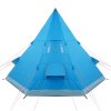 vidaXL Kempingový stan týpí pro 4 osoby modrý nepromokavý