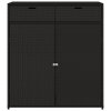 vidaXL Zahradní úložná skříň černá 105 x 55 x 113 cm polyratan