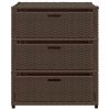vidaXL Zahradní úložná skříň hnědá 55 x 59 x 69 cm polyratan