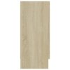 vidaXL Prosklená skříň dub sonoma 120 x 30,5 x 70 cm kompozitní dřevo